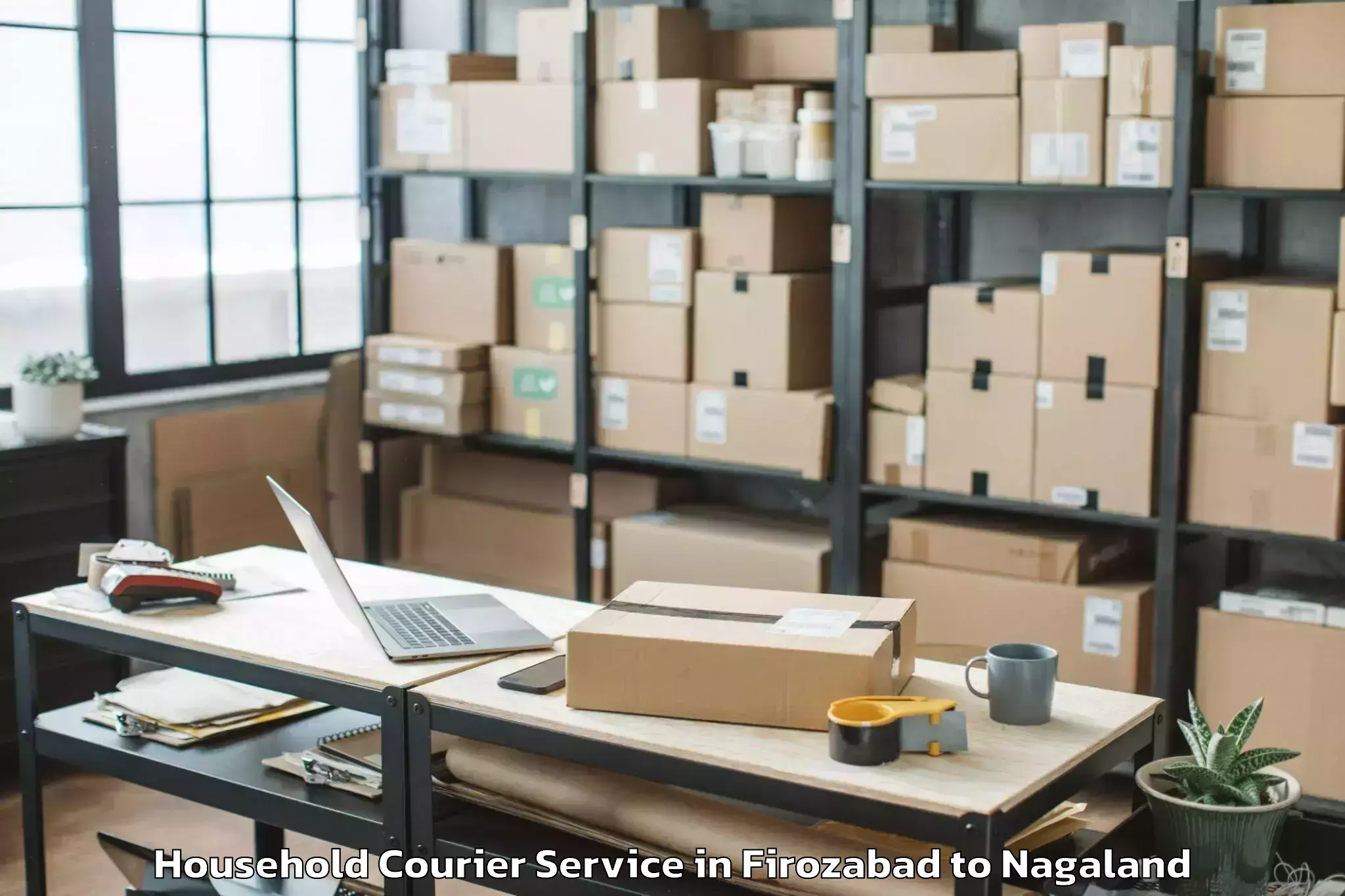 Reliable Firozabad to Jalukie Household Courier